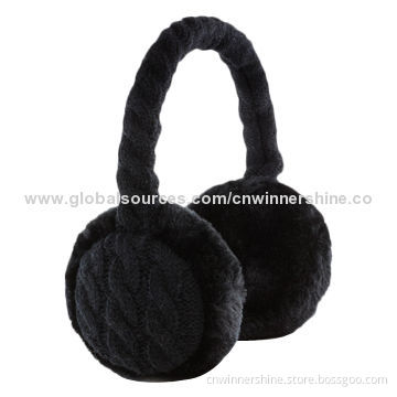 Ear Muff with Over Head Winter Knitted Audio Ear Muff Headphone 20Hz to 20kHz